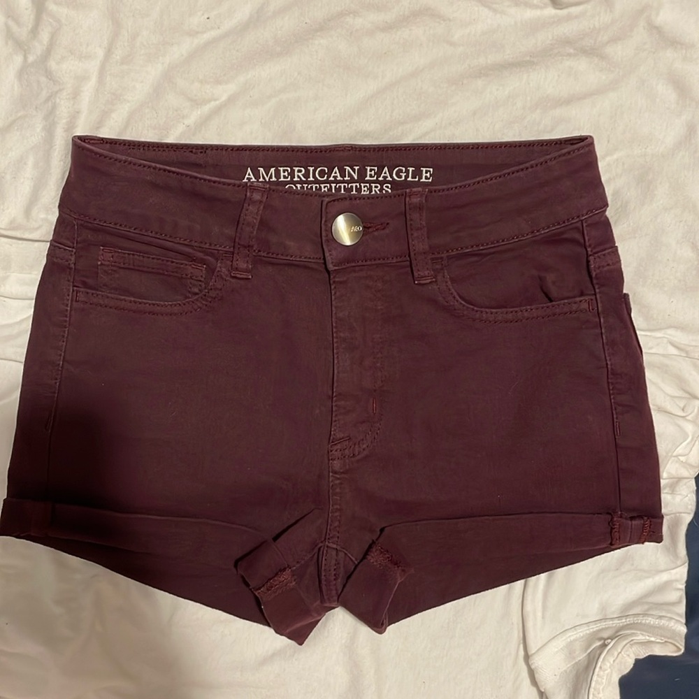 American Eagle Outfitters 5 Pocket Hi-Rise Cuffed Shortie Shorts